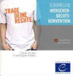 Europaeische Menschenrechtskonvention - T-Shirts mit den 15 wichtigtsen Artikeln als Vorlage